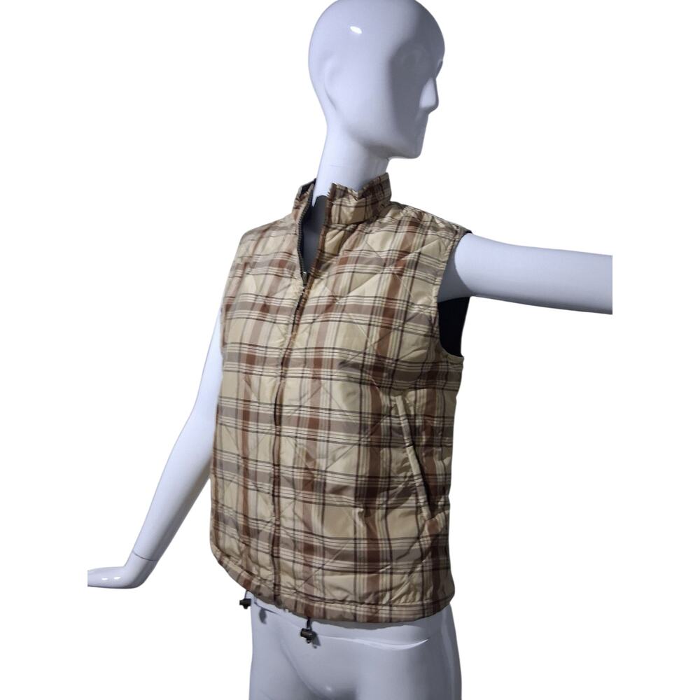 Max Mara Weekend Quilted Reversible Women's size 8 Plaid Luxury Classy Vest